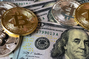 Bitcoins And US Dollar Bills — Accounting in Bundall, QLD